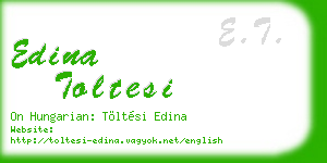 edina toltesi business card